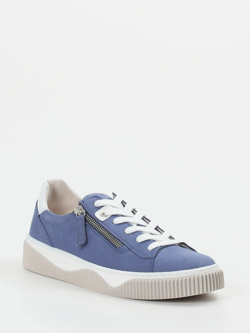 Gabor Comfort – Sneaker aus Nubukleder in Jeansblau