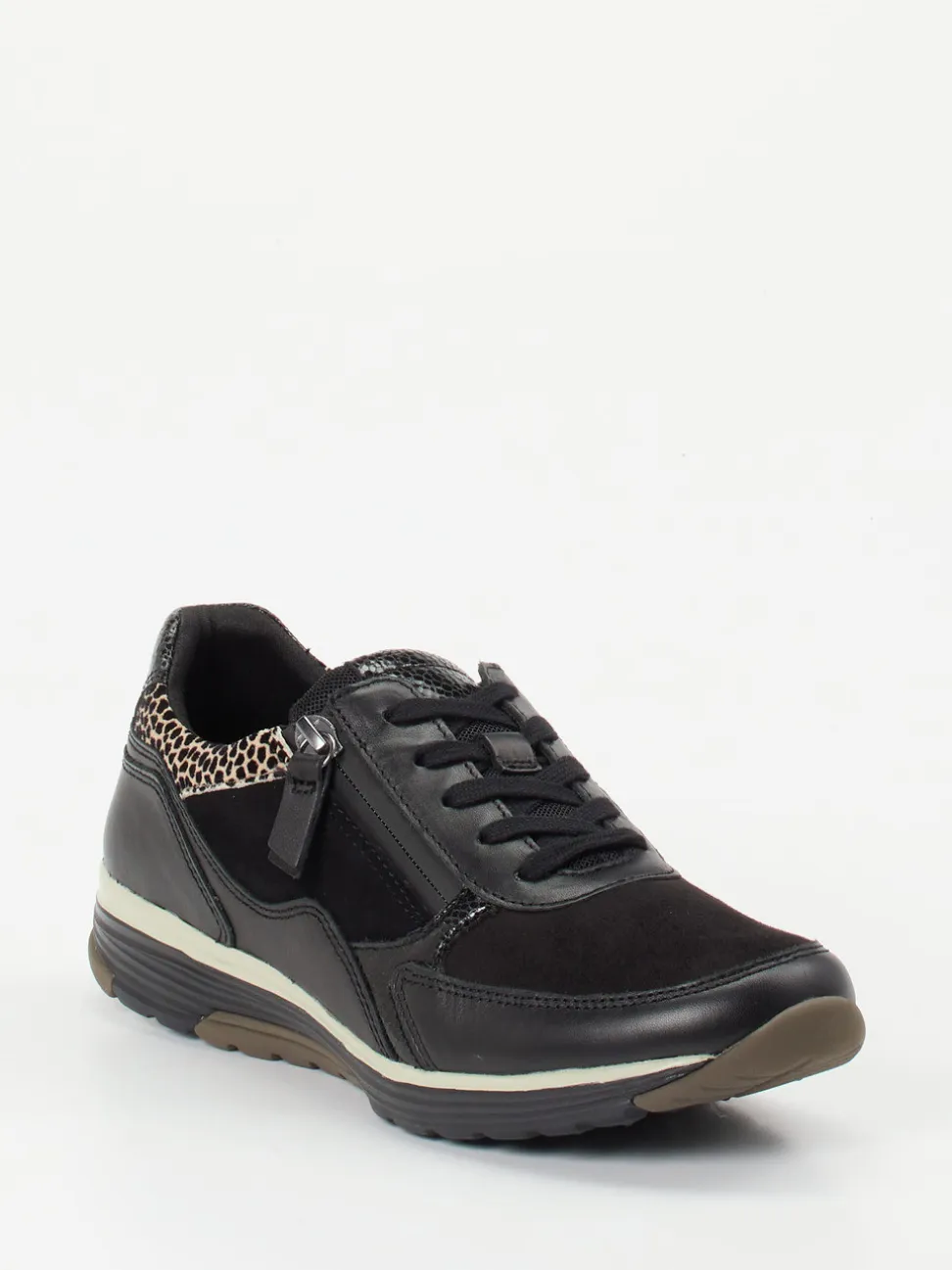 Gabor Comfort – Sneaker aus Veloursleder schwarz