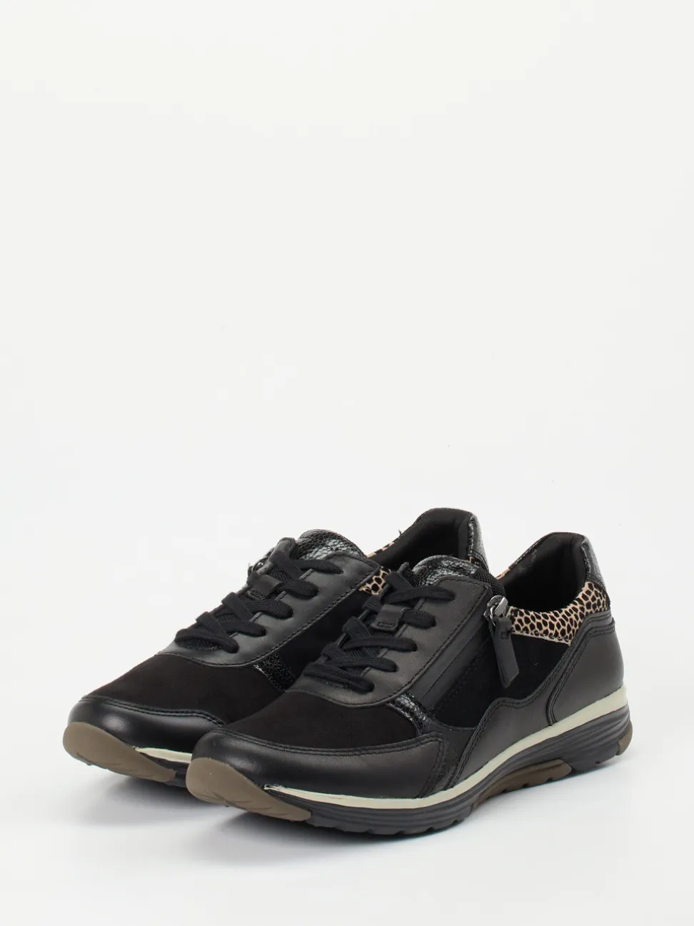 Gabor Comfort – Sneaker aus Veloursleder schwarz
