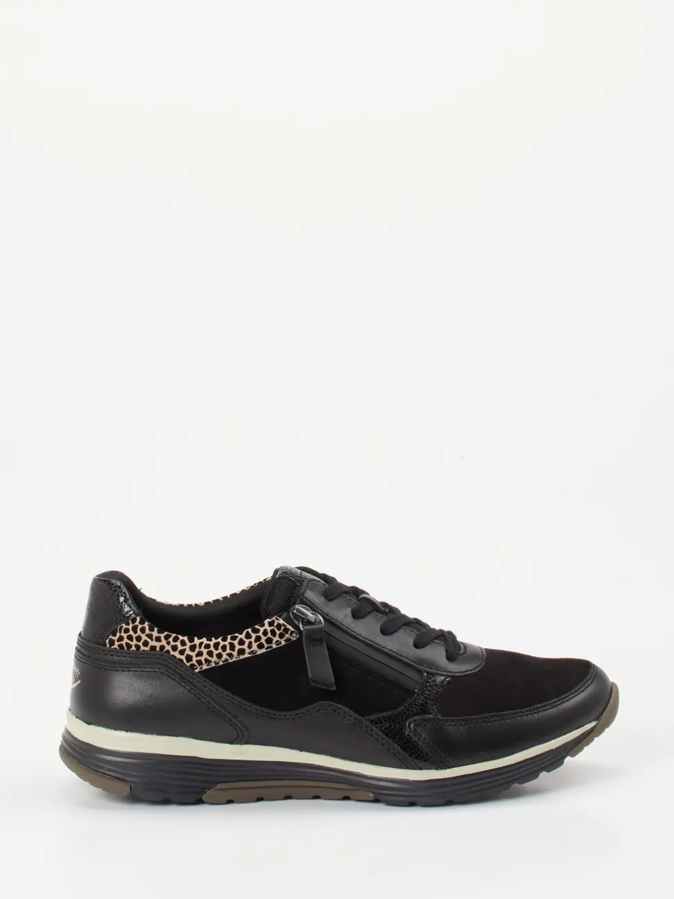 Gabor Comfort – Sneaker aus Veloursleder schwarz