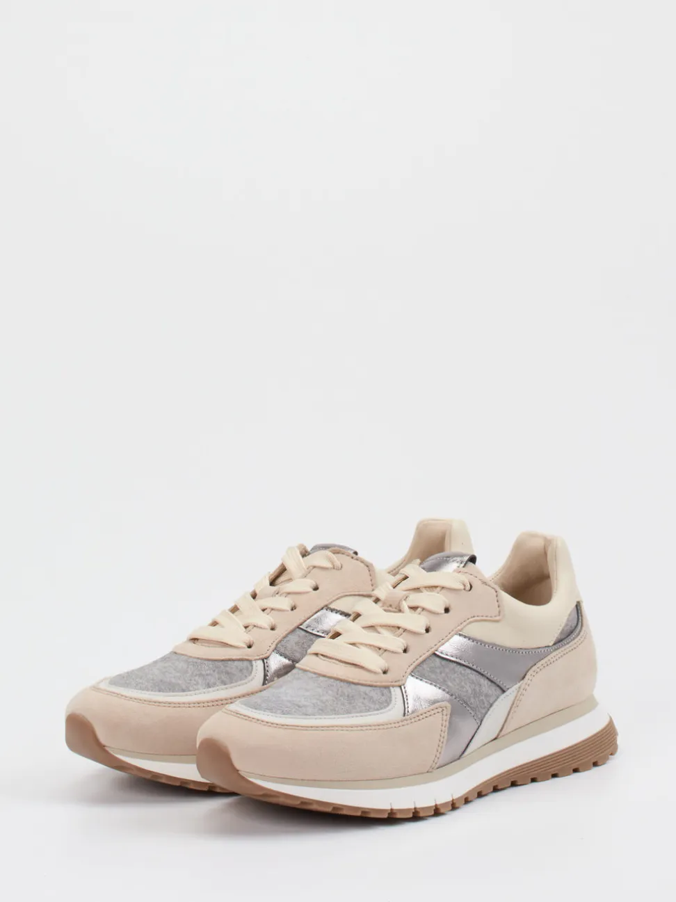 Gabor Comfort – Sneaker aus Veloursleder beige