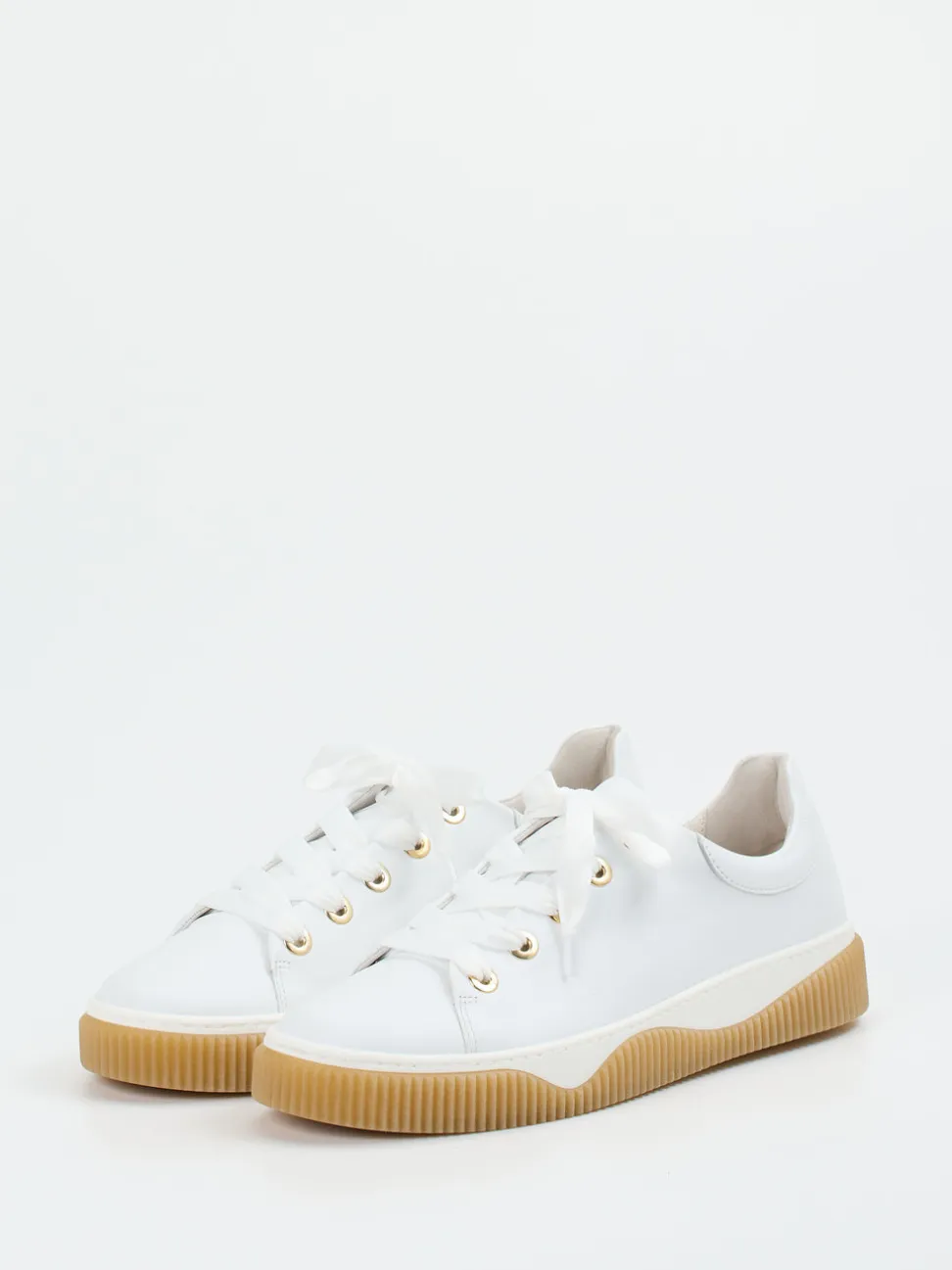 Gabor Comfort – Sneaker aus Kalbleder Weiß