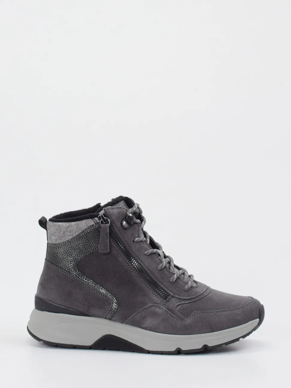 Gabor Comfort – Stiefelette aus Veloursleder grau