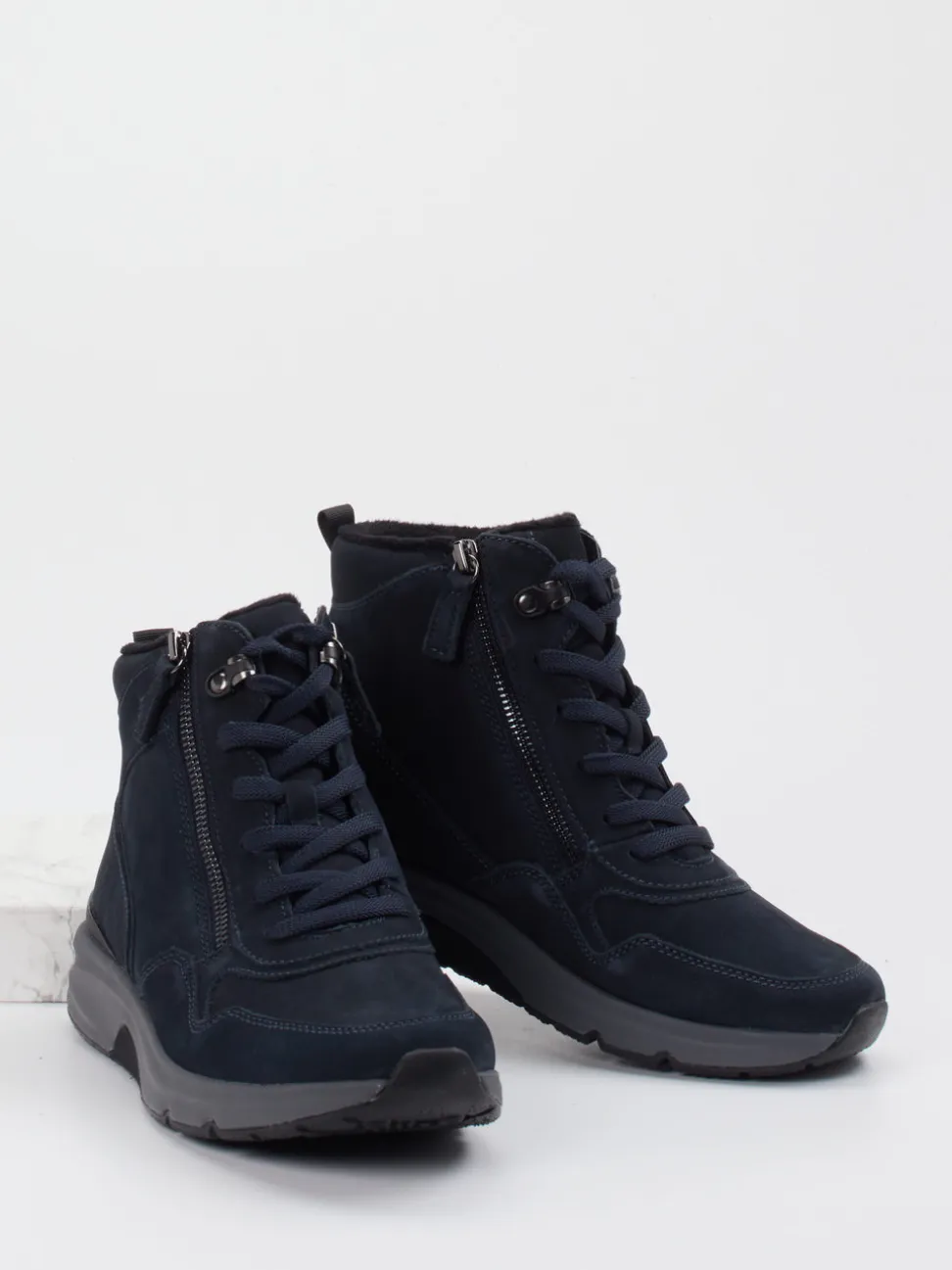 Gabor Comfort – Stiefelette aus Nubukleder Dunkelblau