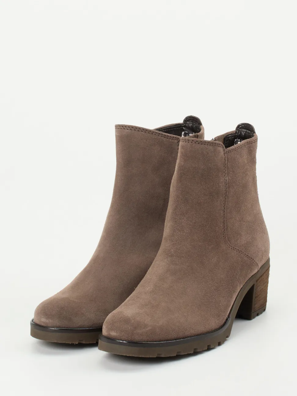 Gabor Comfort – Stiefelette aus Veloursleder taupe