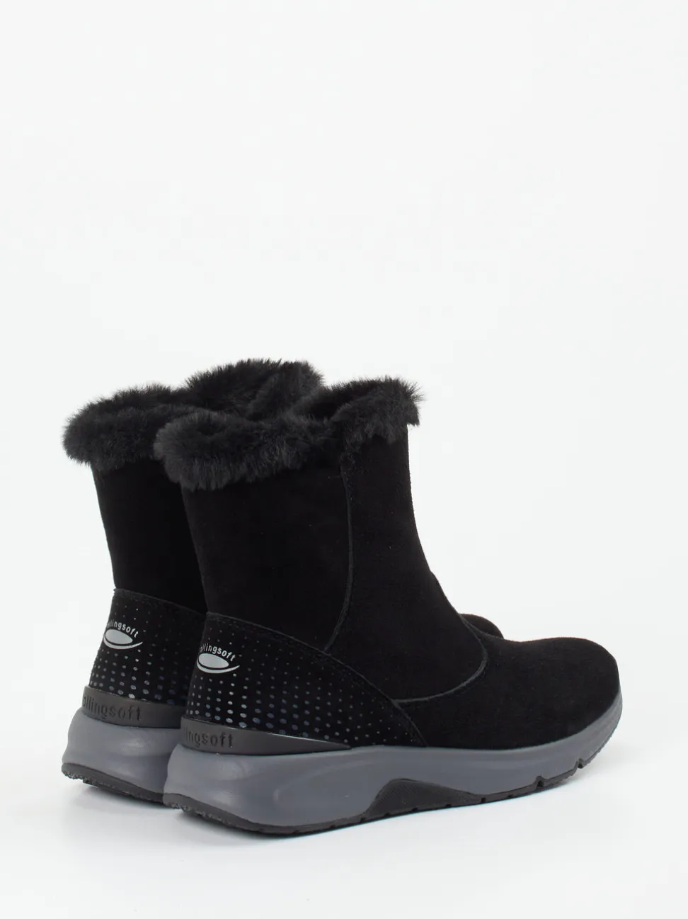 Gabor Comfort – Winterboots aus Veloursleder schwarz