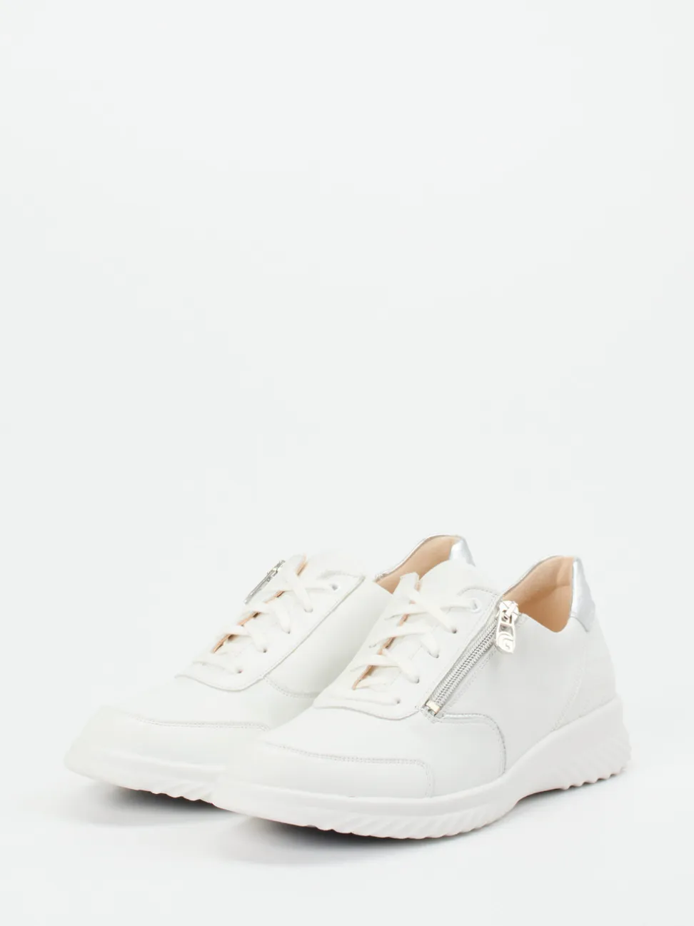 Ganter – Komfort-Sneaker aus Kalbleder Weiß