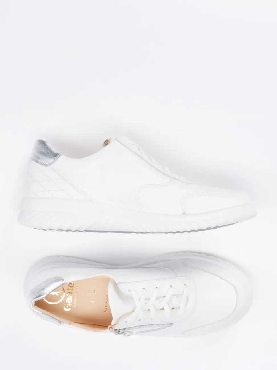 Ganter – Komfort-Sneaker aus Kalbleder Weiß