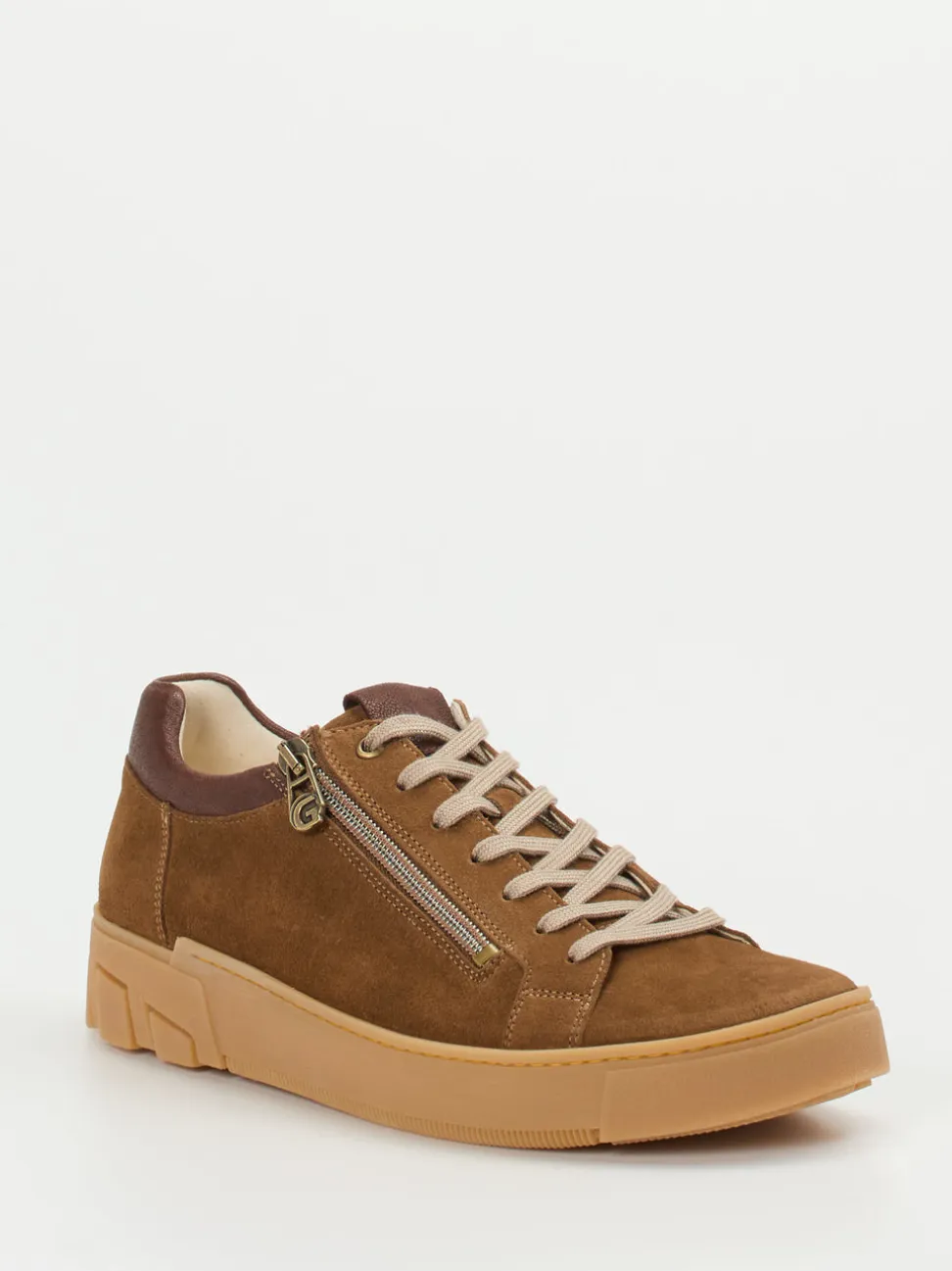 Ganter – Sneaker aus Veloursleder in Rostbraun