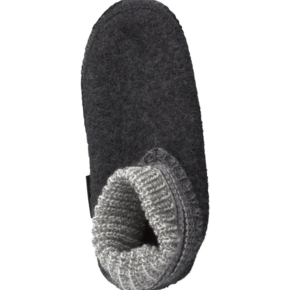 Giesswein – Hüttenschuh aus Wollfilz anthrazitgrau