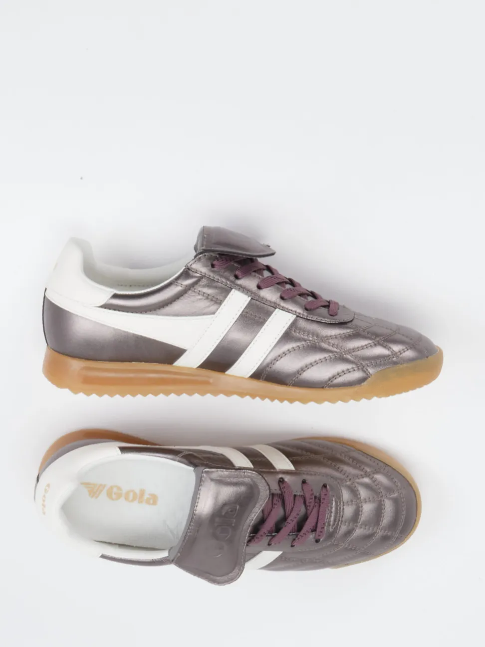 Gola – Retro-Sneaker aus Leder in Metallic-Violett