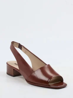 Gritti – Slingback-Sandalen aus Kalbleder Cognacbraun