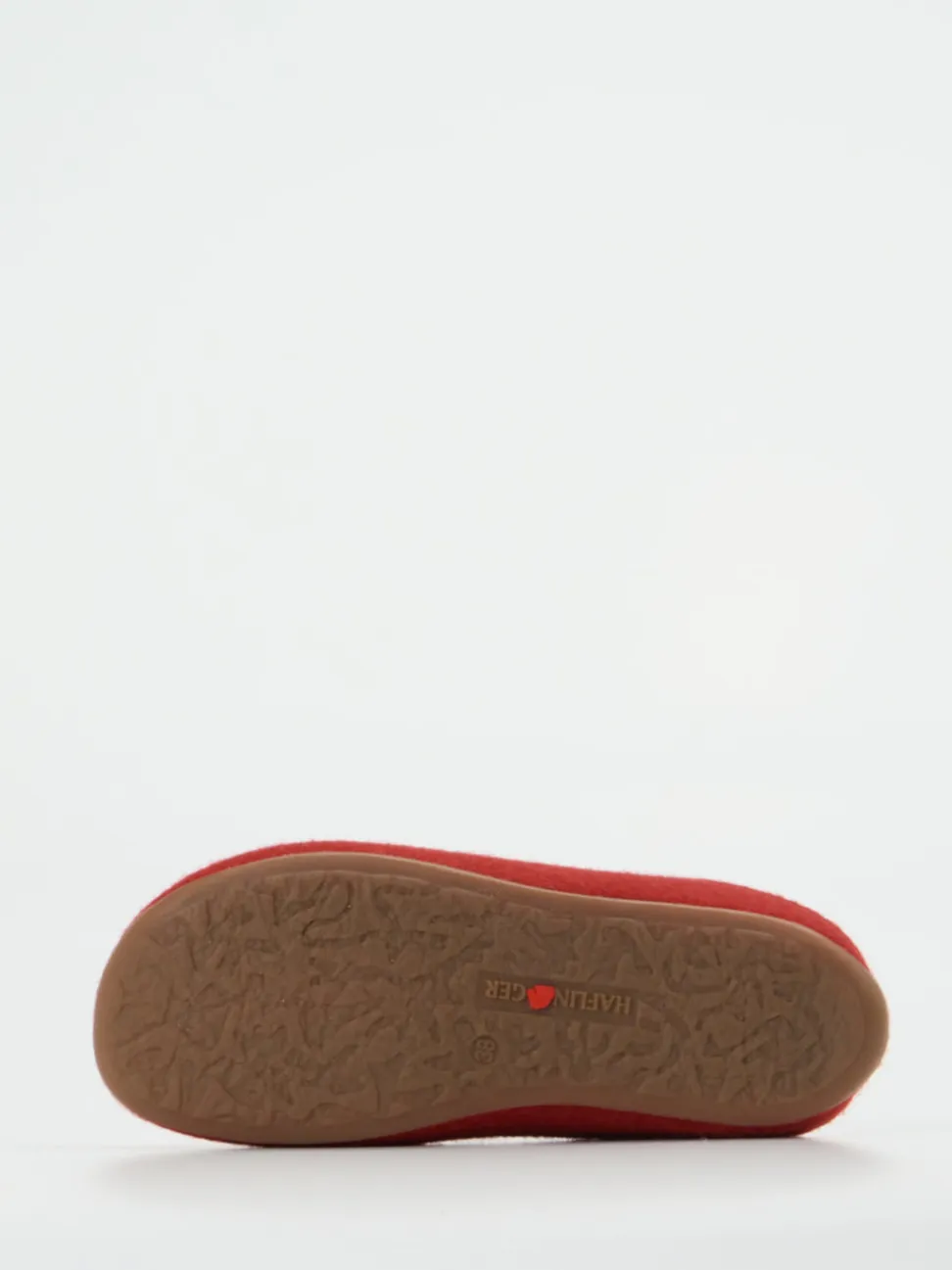 Haflinger – Filzpantoffeln aus Wollfilz tomatenrot