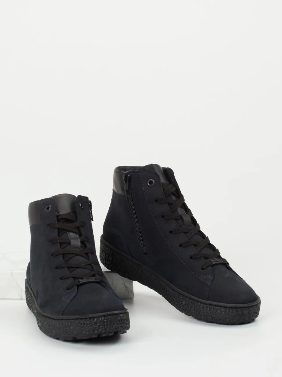 Hartjes – High-Top Sneaker aus Nubukleder schwarz