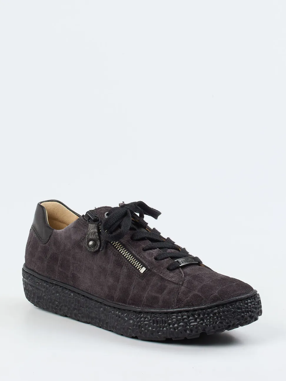 Hartjes – Komfort-Sneaker aus Veloursleder anthrazit