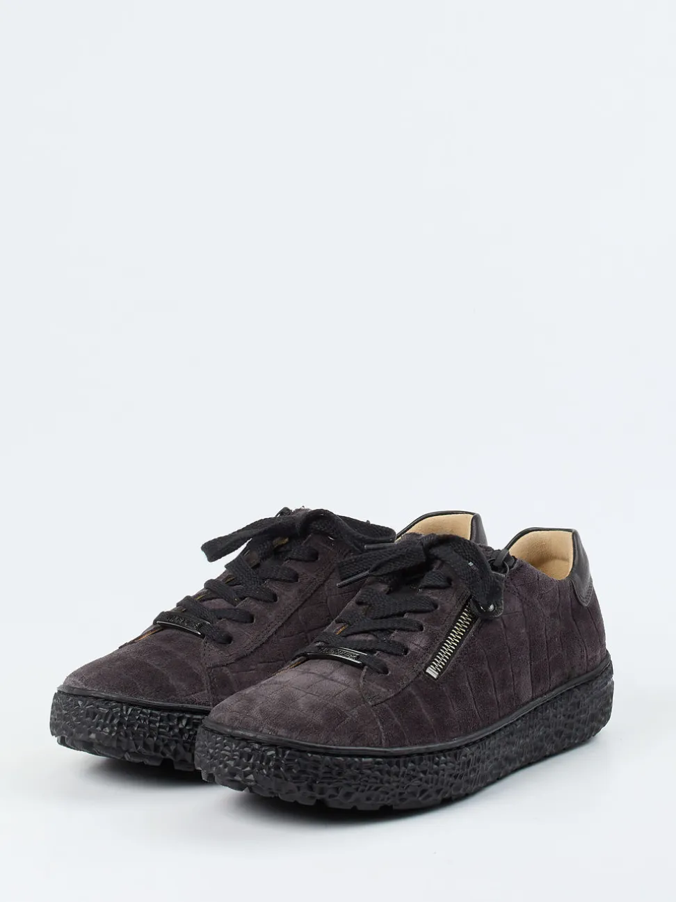 Hartjes – Komfort-Sneaker aus Veloursleder anthrazit