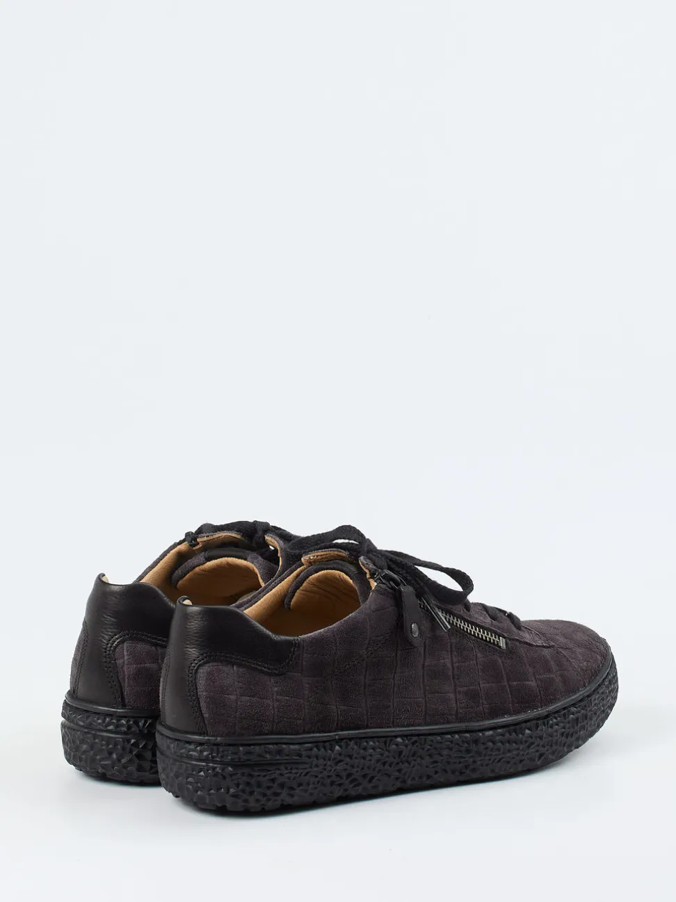 Hartjes – Komfort-Sneaker aus Veloursleder anthrazit