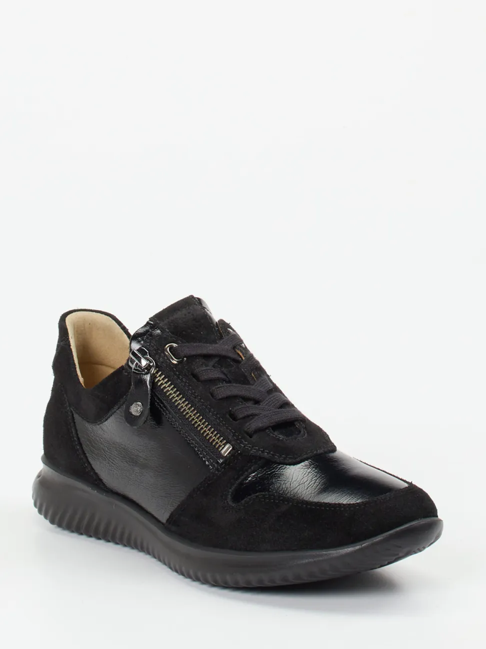 Hartjes – Komfort-Sneaker aus Lackleder schwarz