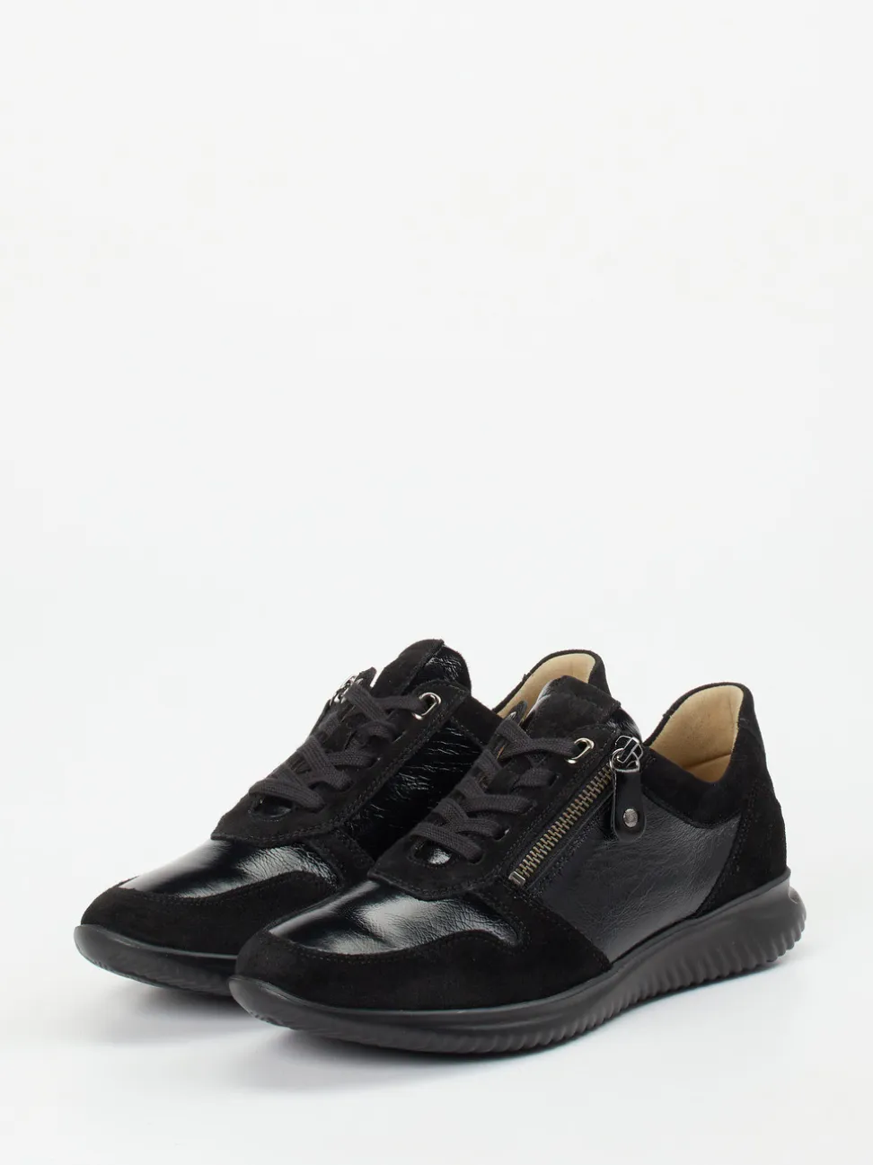 Hartjes – Komfort-Sneaker aus Lackleder schwarz
