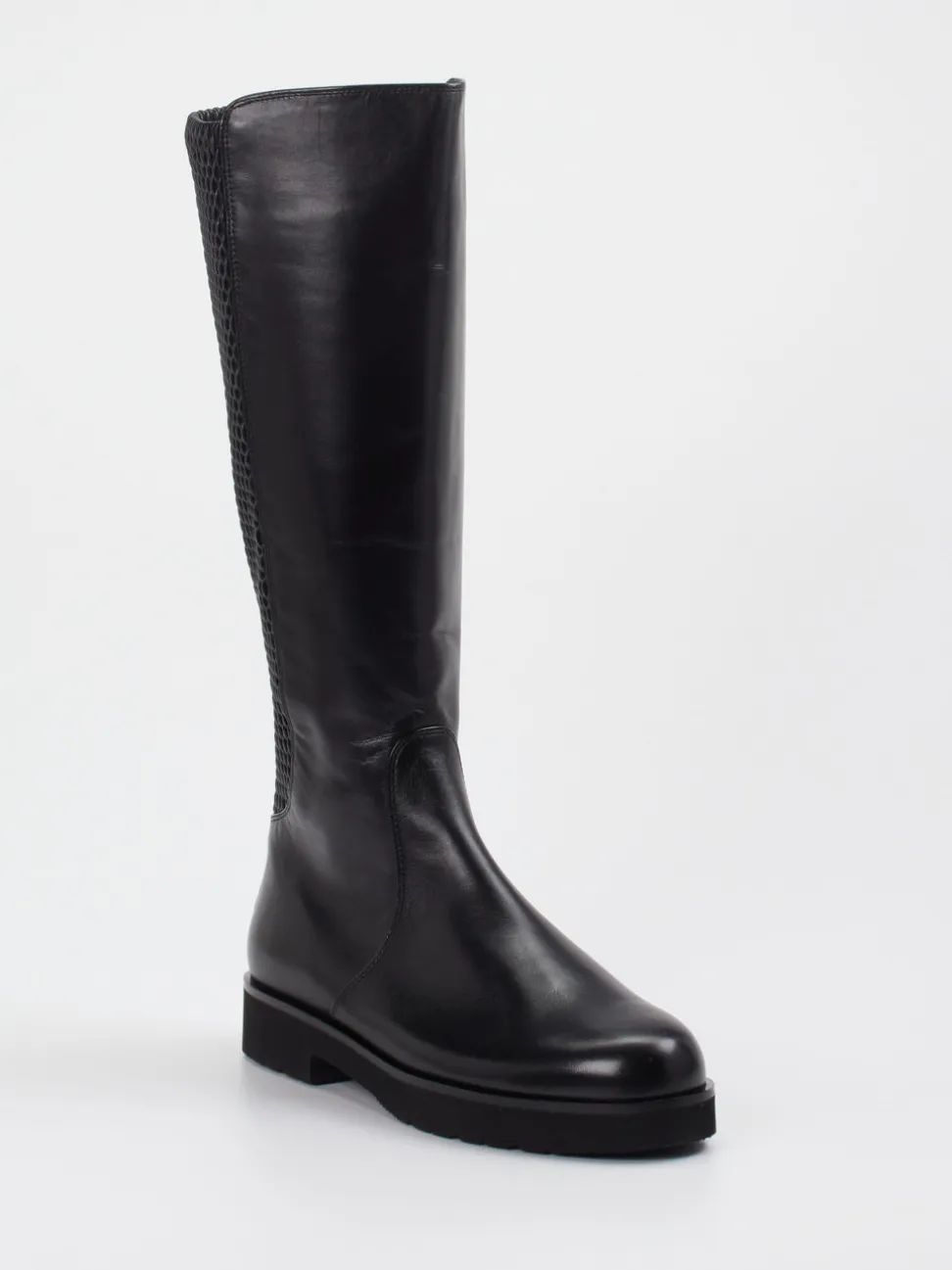 Hassia – Kniehohe Stiefel aus Kalbleder Schwarz