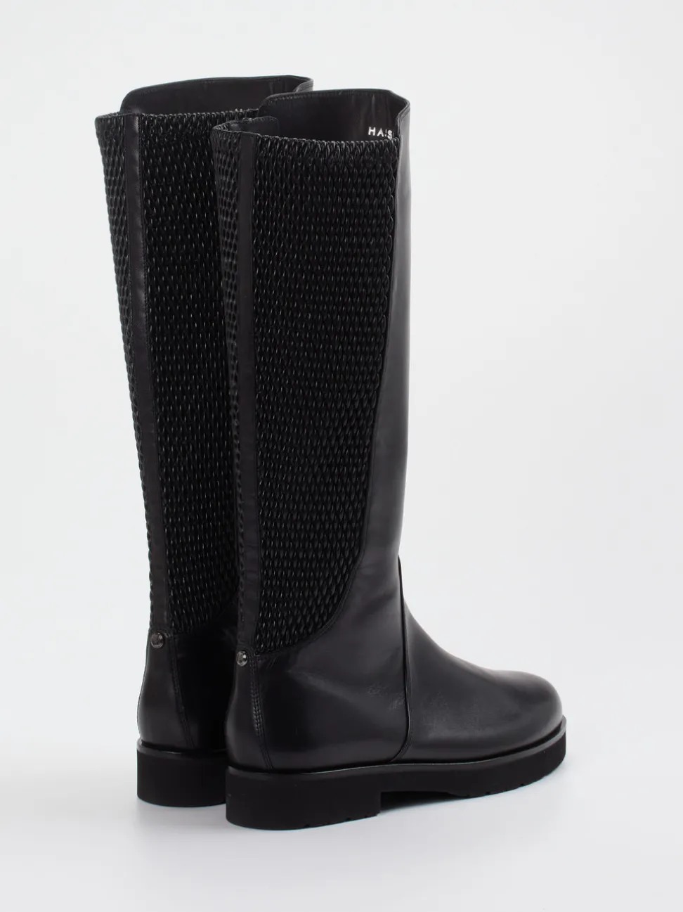 Hassia – Kniehohe Stiefel aus Kalbleder Schwarz