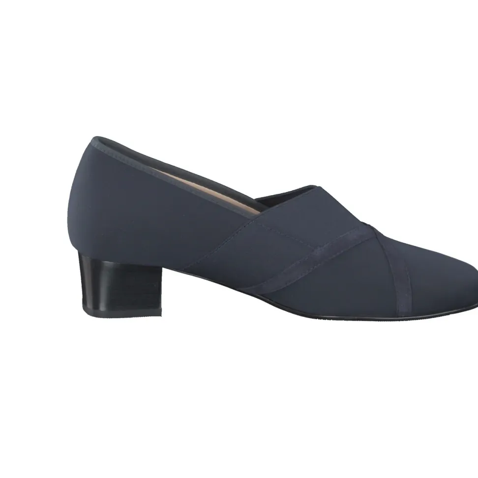 Hassia – Komfortpumps aus Textil dunkelblau