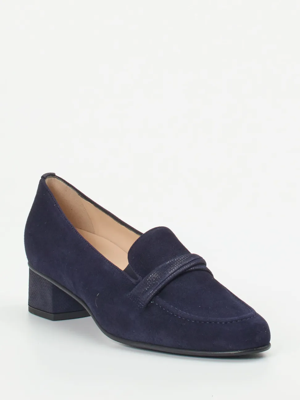 Hassia – Loafer aus Veloursleder Dunkelblau