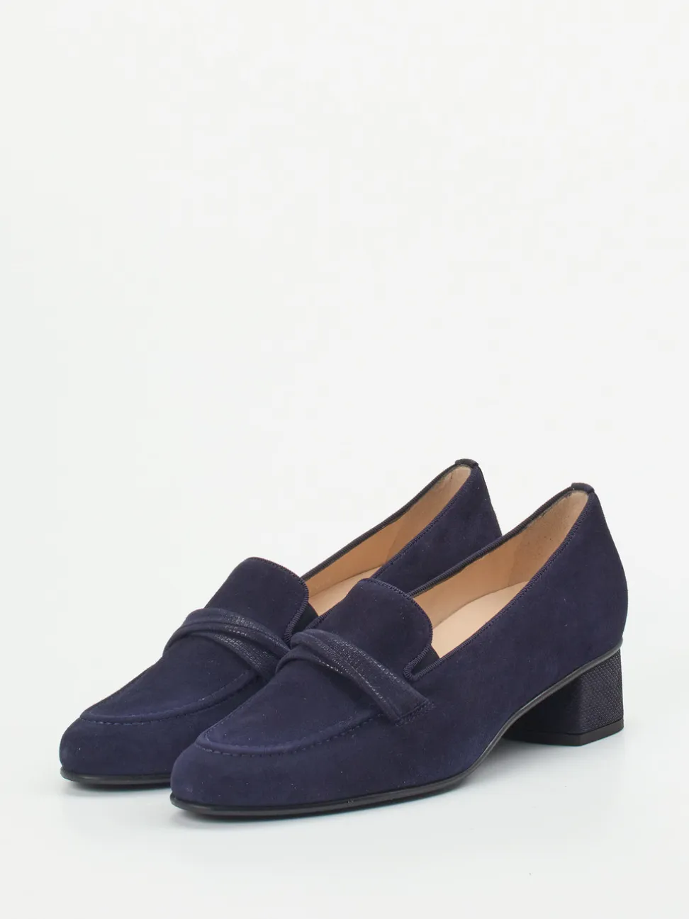 Hassia – Loafer aus Veloursleder Dunkelblau