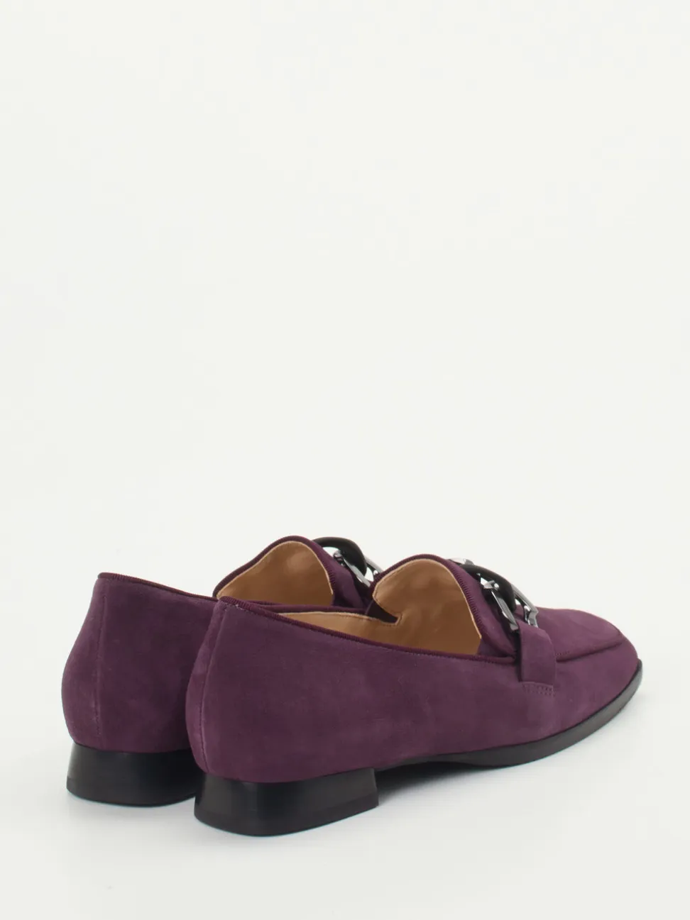 Hassia – Loafer aus Veloursleder in Pflaume