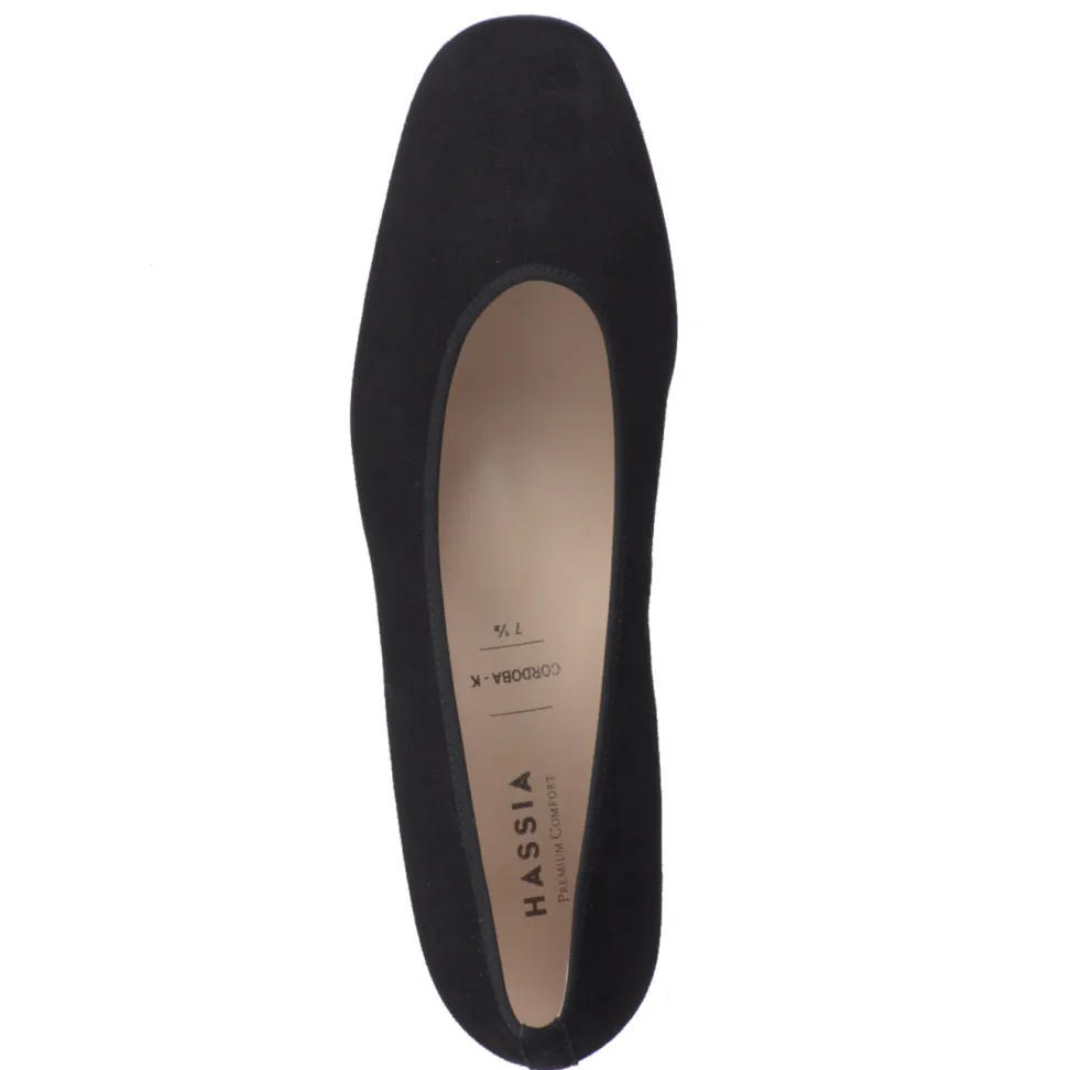 Hassia – Pumps aus Veloursleder in Schwarz