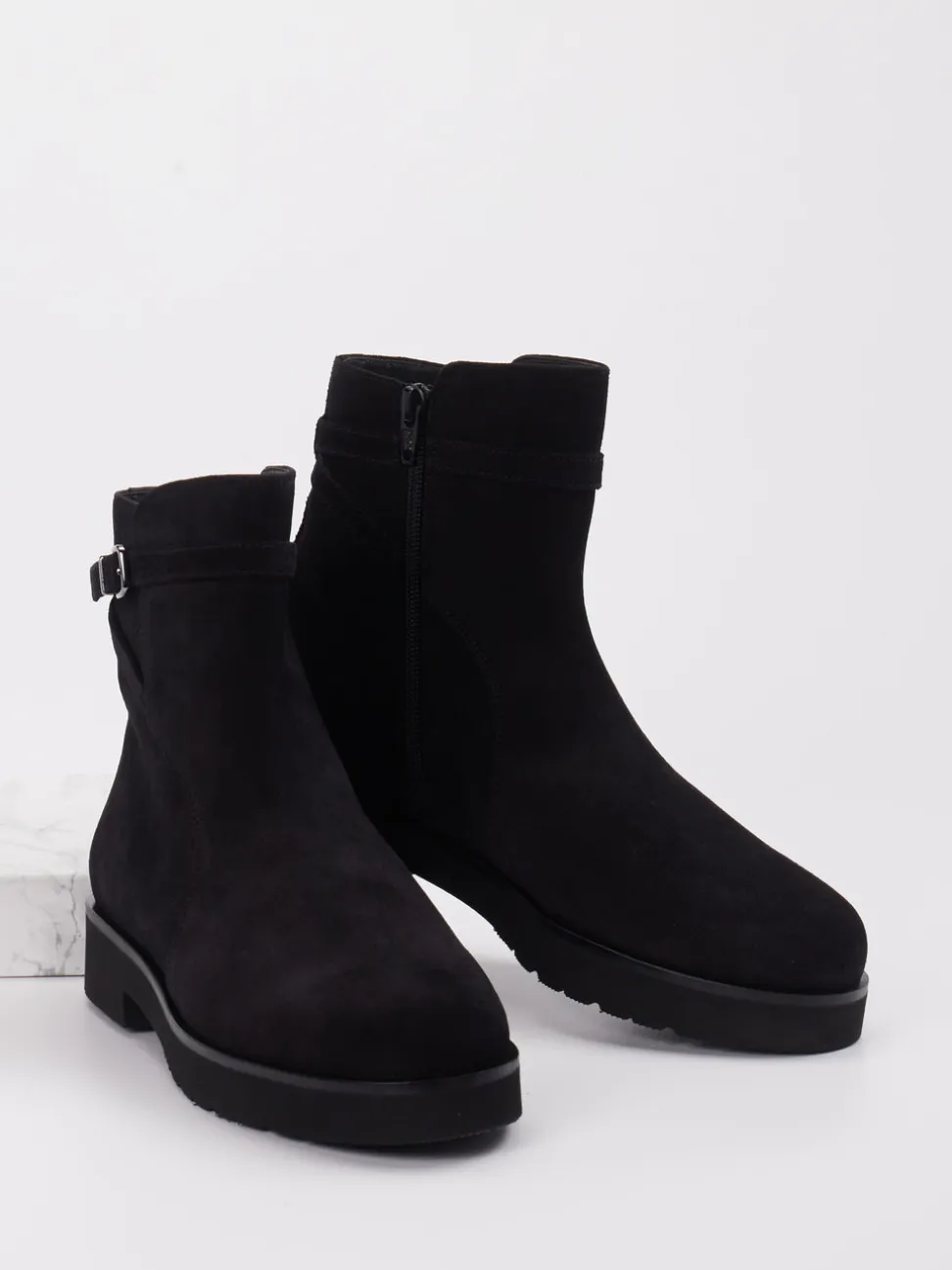 Hassia – Stiefelette aus Veloursleder schwarz