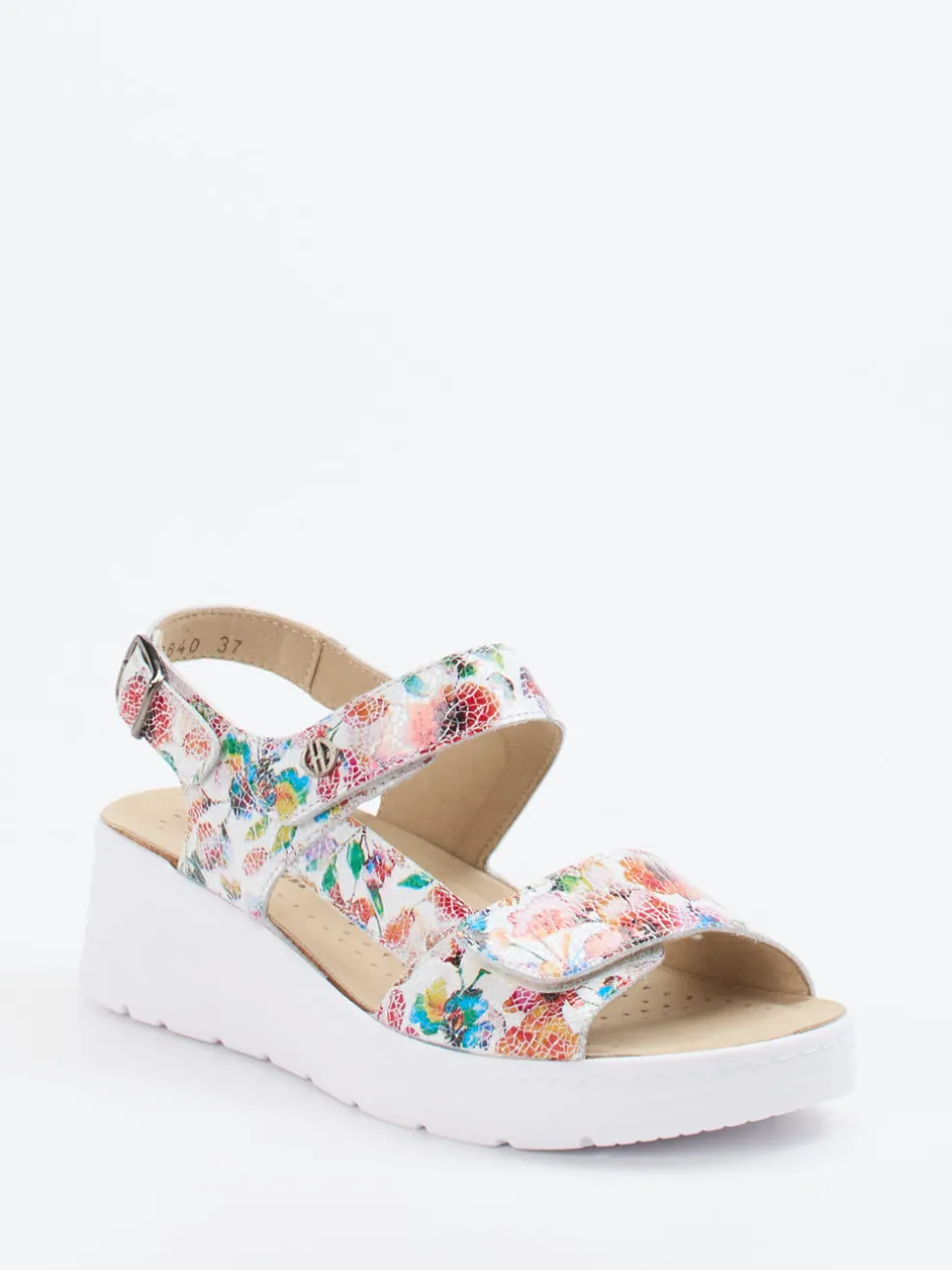 Hickersberger – Sandalen aus geprägtem Leder multicolor