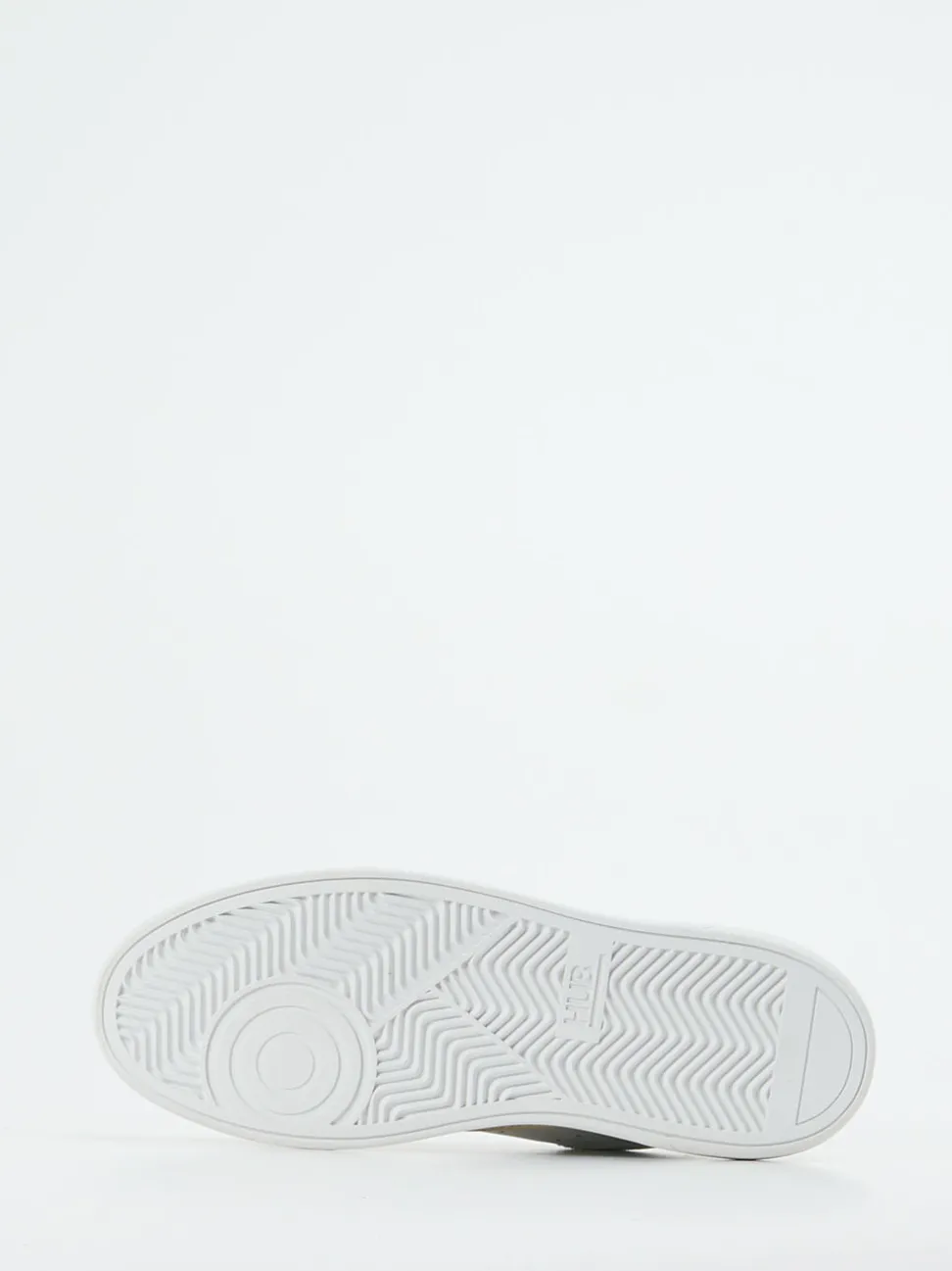 HUB – Sneaker aus Kalbleder in Weiß mit Pastell
