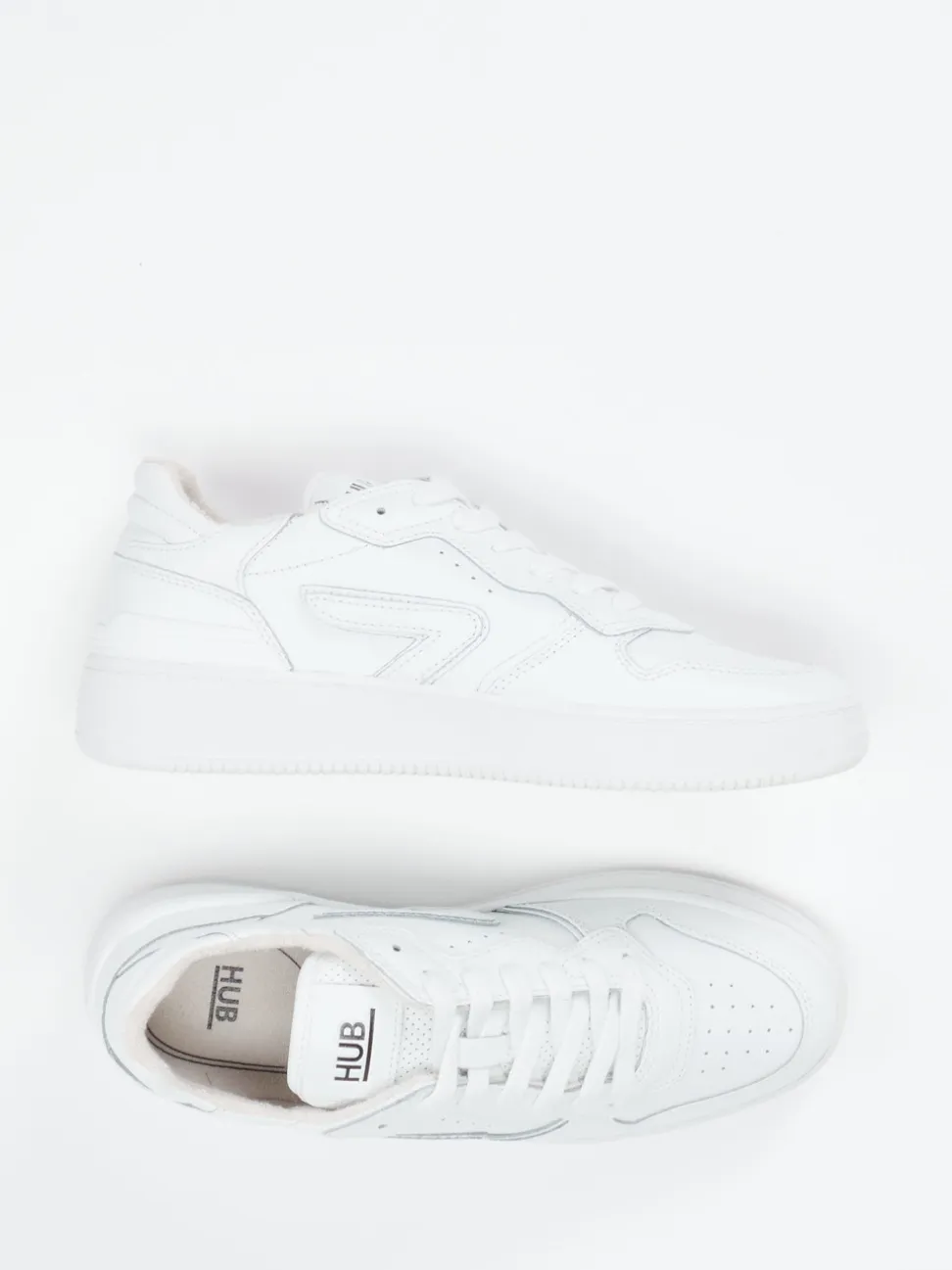 HUB – Sneaker aus Leder in Weiß mit Retro-Charme