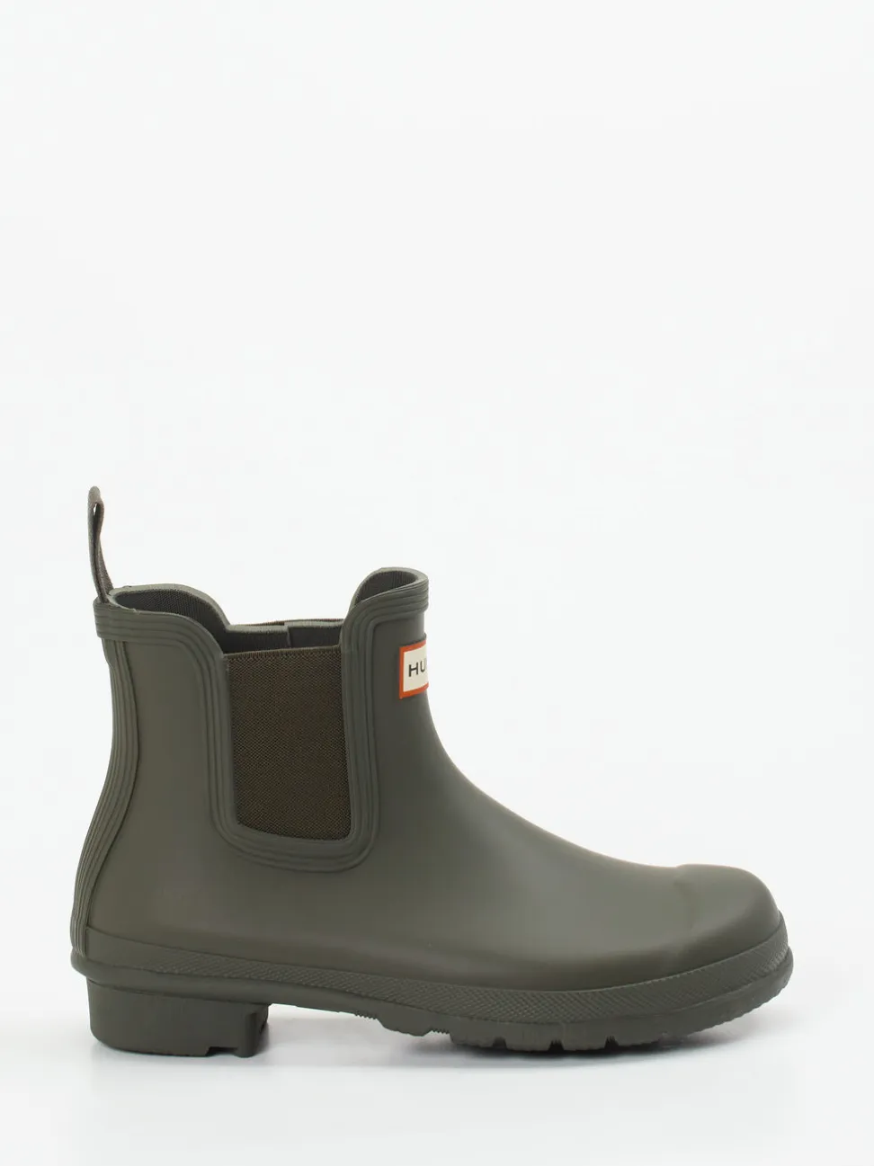 Hunter – Chelsea-Stiefelette aus Gummi Olivgrün