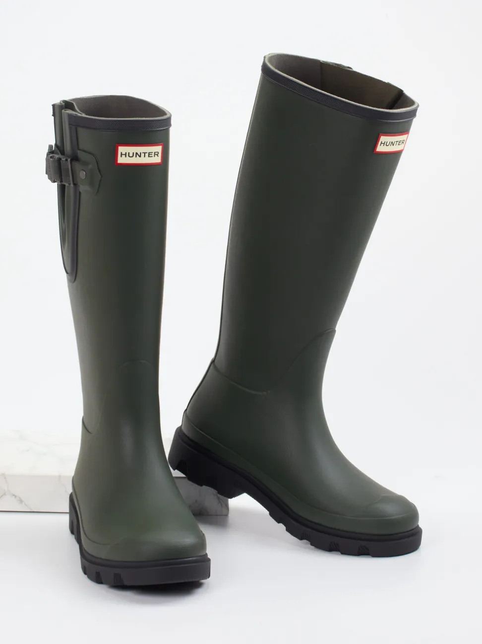 Hunter – Gummistiefel aus Synthetik in Olivgrün