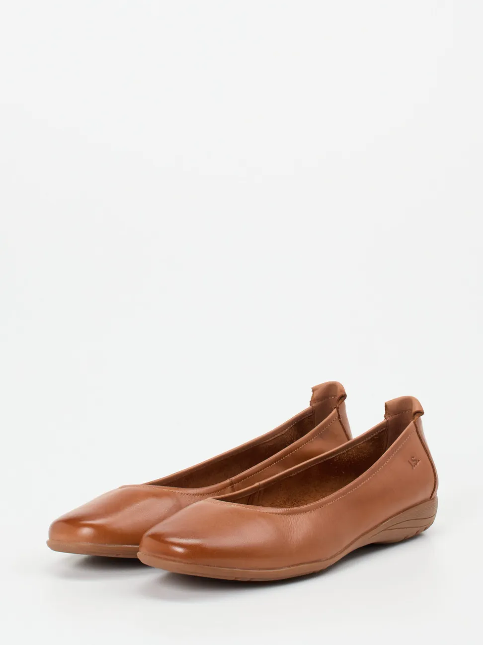 Josef Seibel – Komfort-Ballerinas aus Kalbleder Cognac
