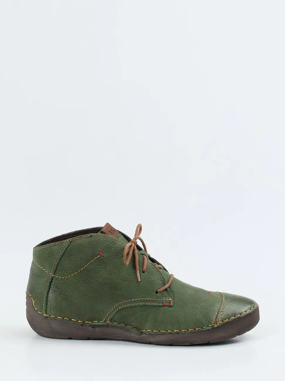 Josef Seibel – Schnürstiefelette aus Nubukleder grün