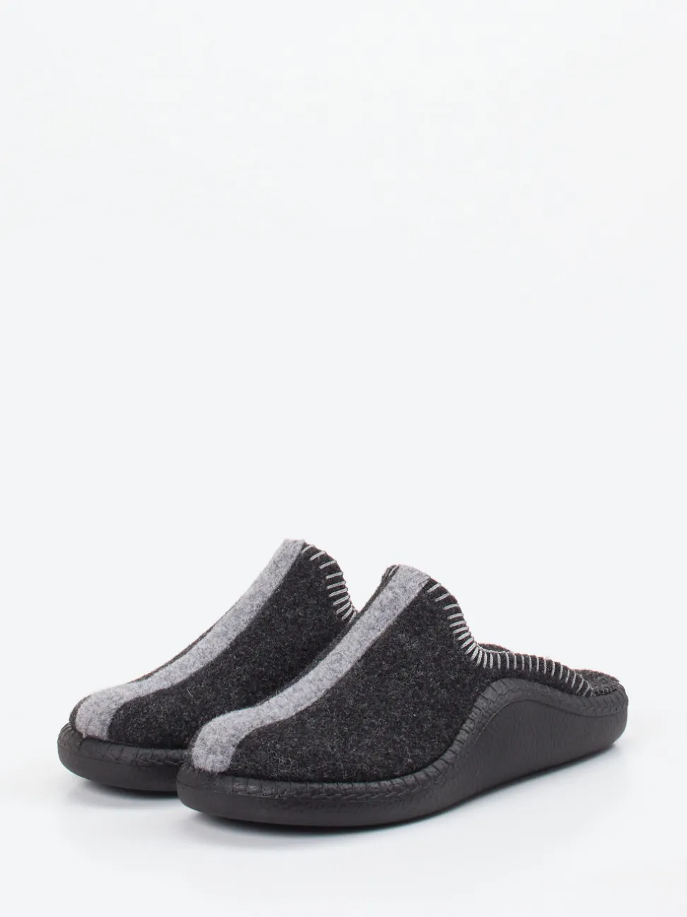 Josef Seibel Relax – Filzpantoffeln aus Filz in Anthrazit
