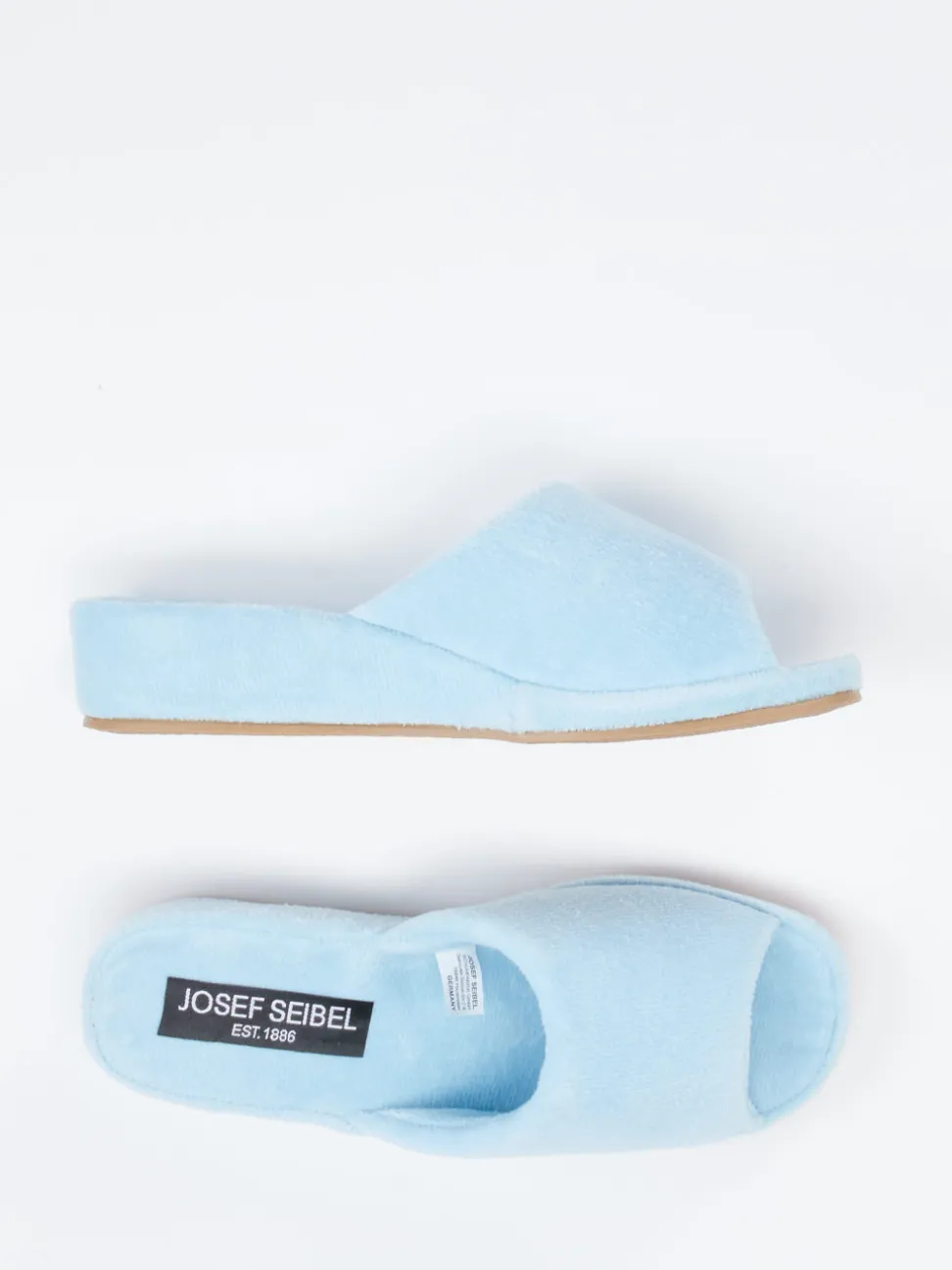 Josef Seibel Relax – Pantolette aus Frottee Hellblau