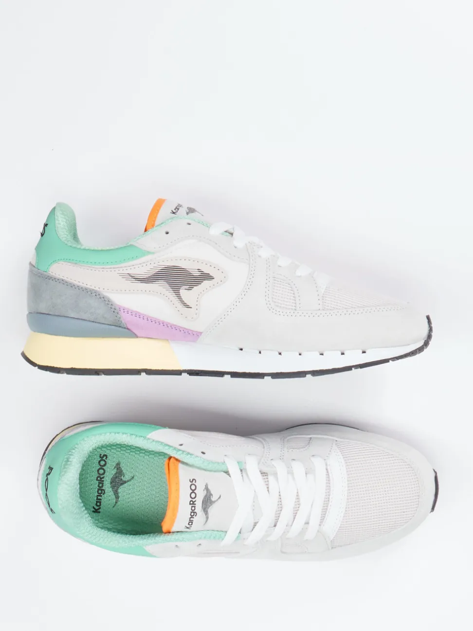 Kangaroos – Retro-Sneaker aus Mesh und Veloursleder