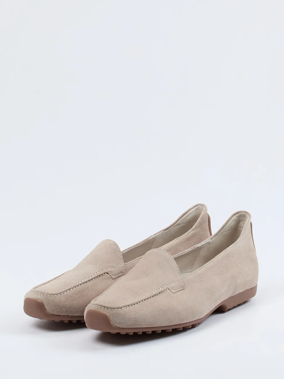 Kennel & Schmenger – Loafer aus Veloursleder beigegrau