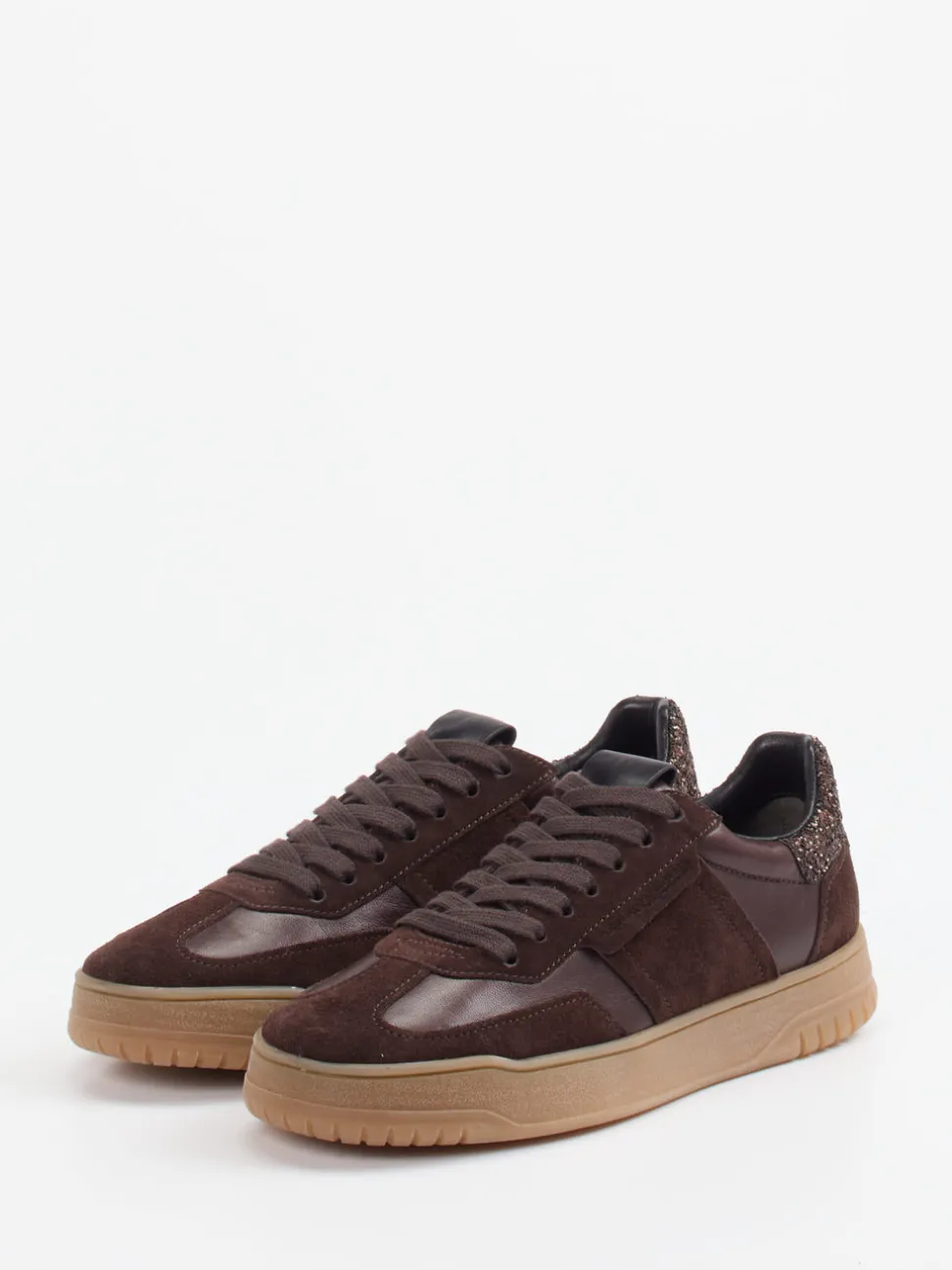 Kennel & Schmenger – Sneaker aus Velours- und Glattleder braun