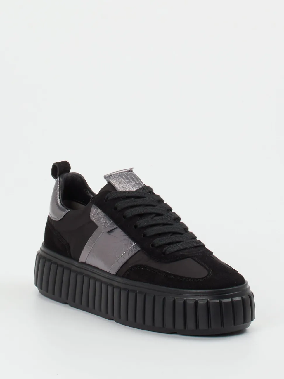 Kennel & Schmenger – Sneaker aus Veloursleder und Textil Schwarz