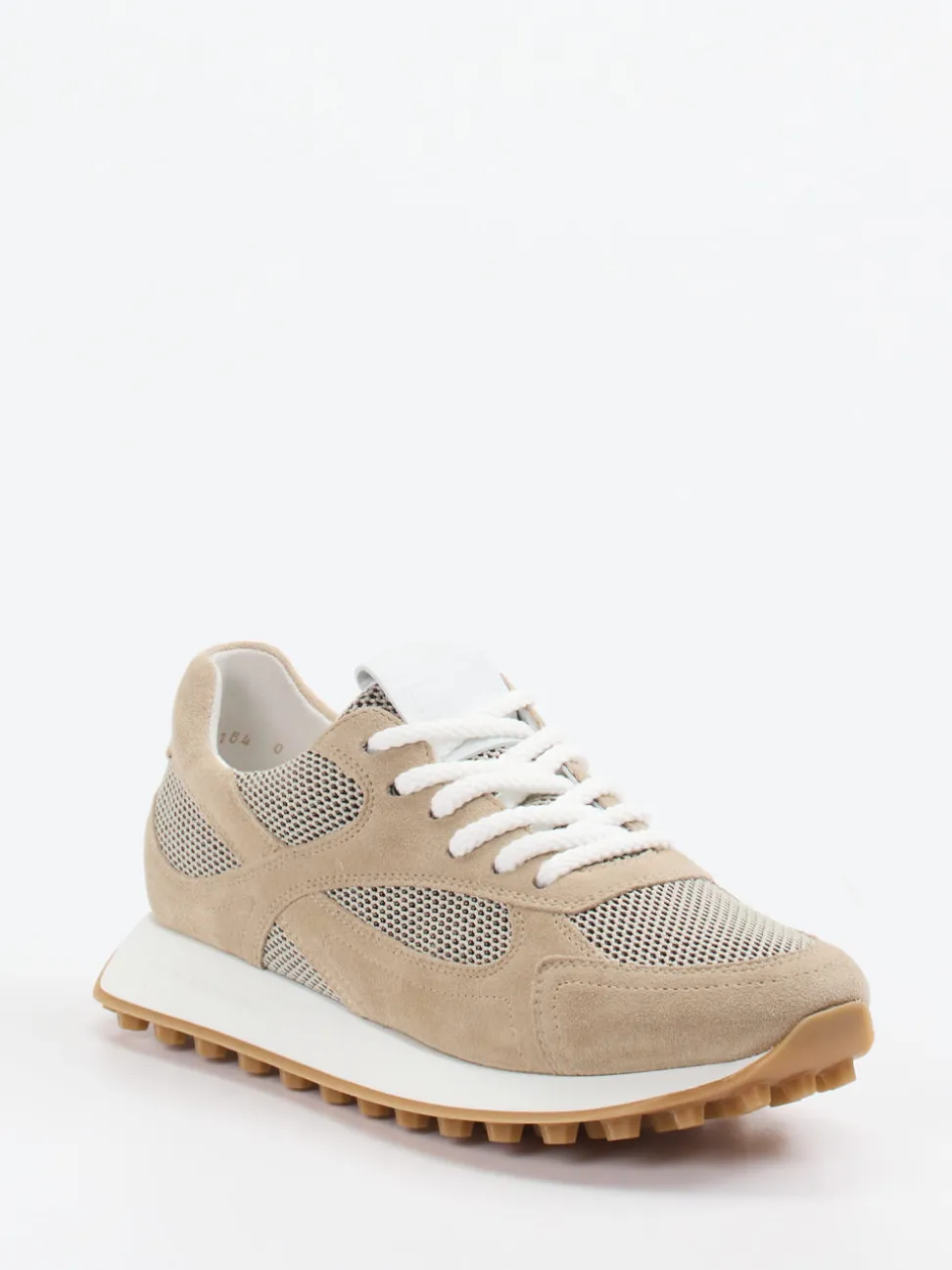 Kennel & Schmenger – Sneaker aus Veloursleder und Mesh beige