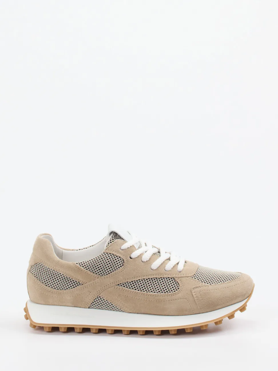 Kennel & Schmenger – Sneaker aus Veloursleder und Mesh beige