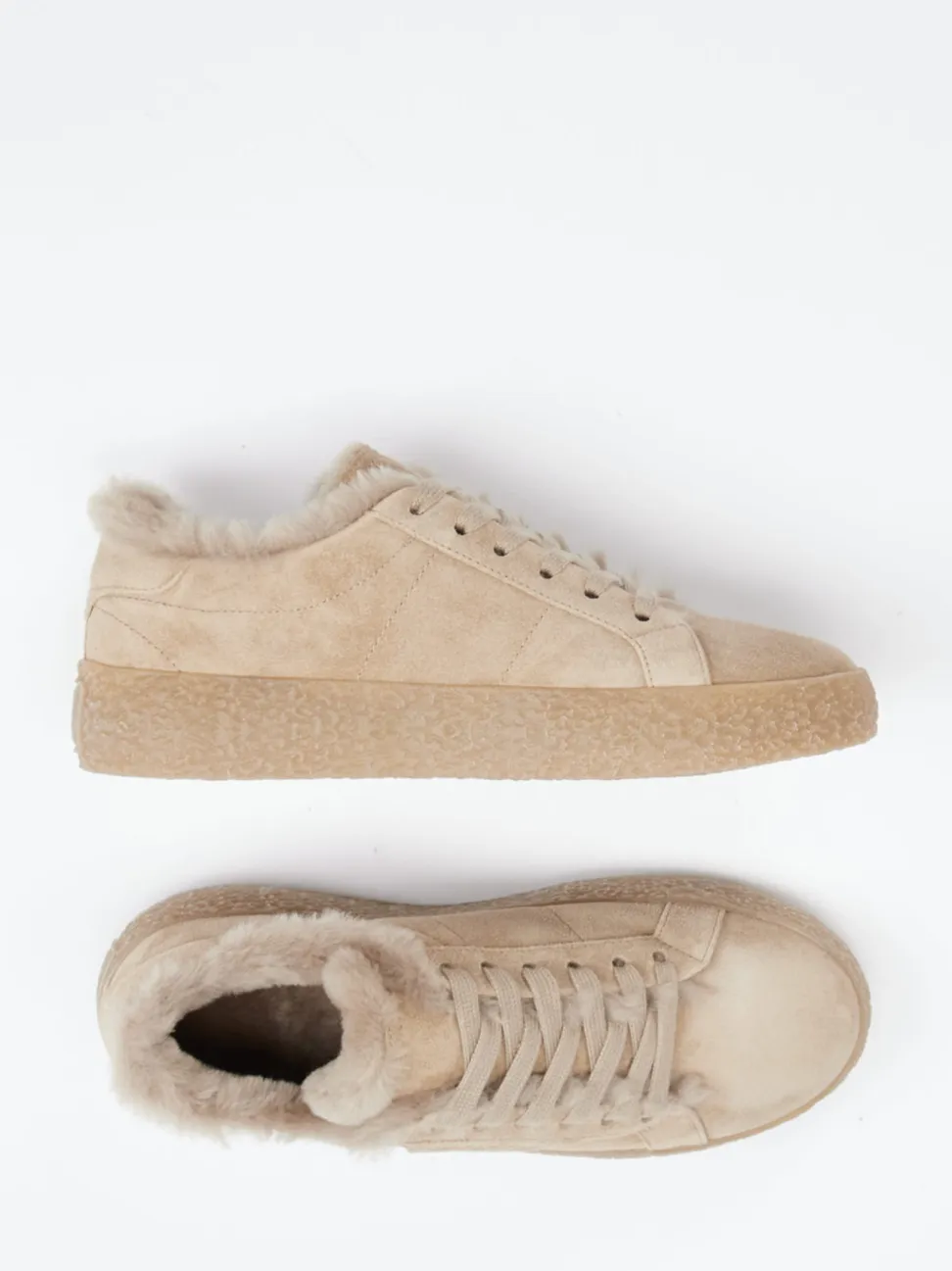 Kennel & Schmenger – Sneaker aus Veloursleder sandbeige