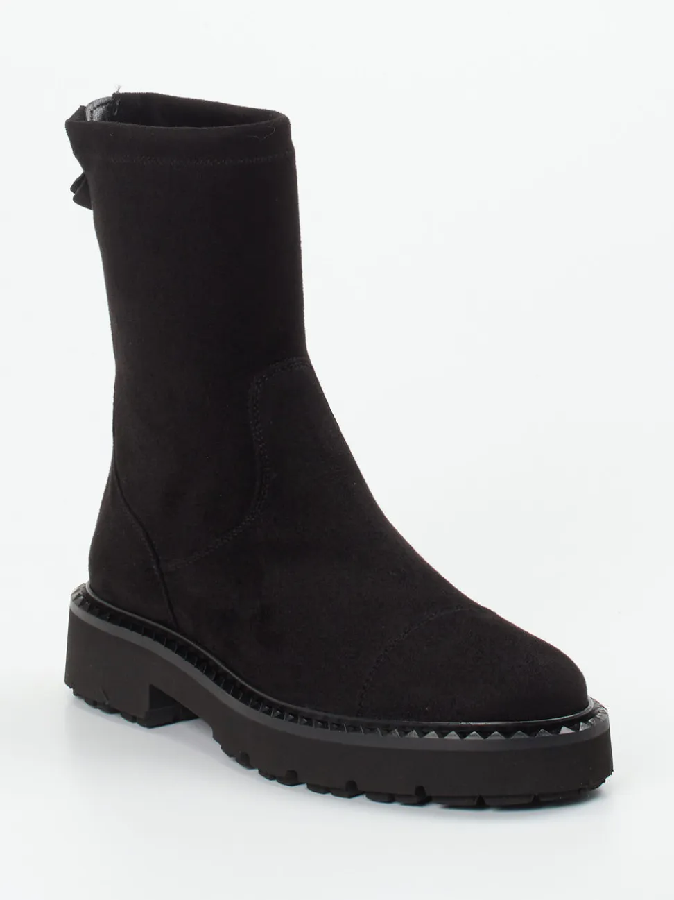 Kennel & Schmenger – Stiefelette aus Stretch-Veloursleder schwarz