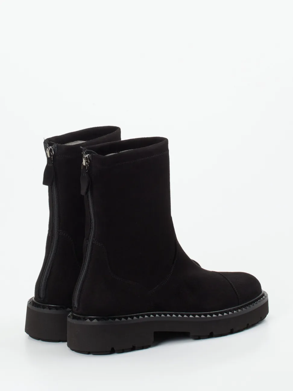 Kennel & Schmenger – Stiefelette aus Stretch-Veloursleder schwarz