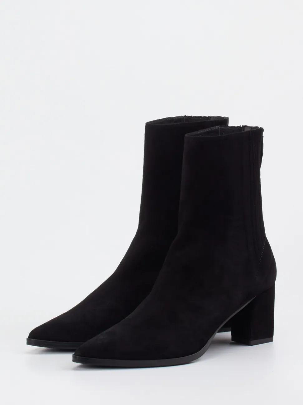 Konstantin Starke – Ankle Boots aus Veloursleder schwarz